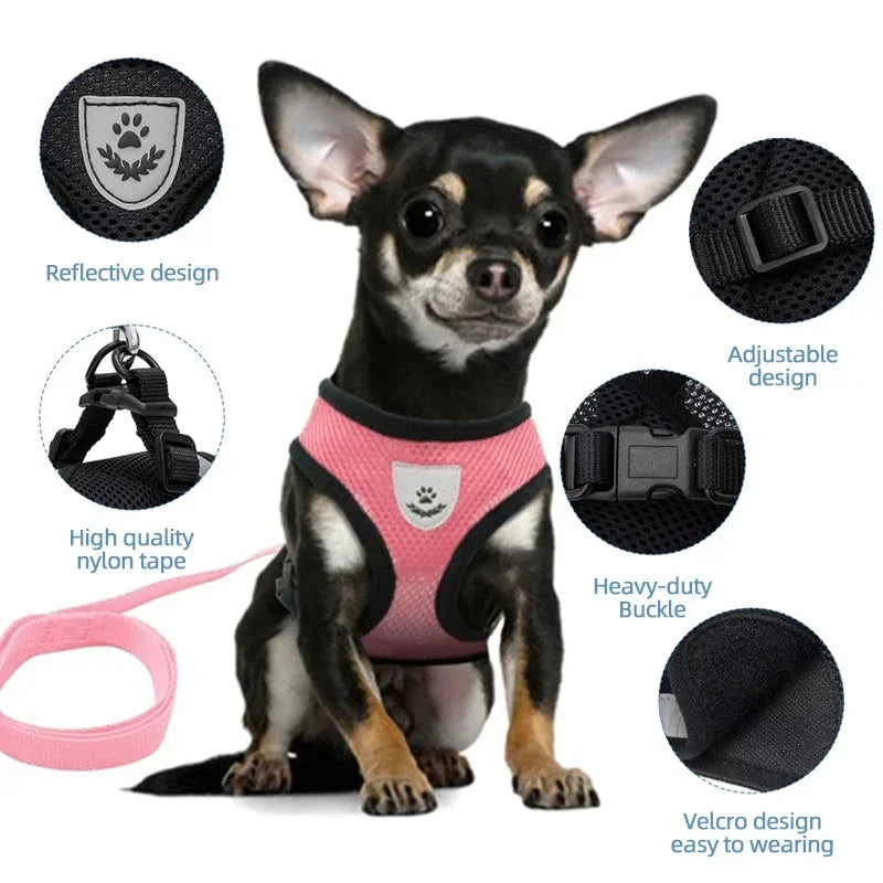 Soft Mesh Dog & Cat Harness Vest