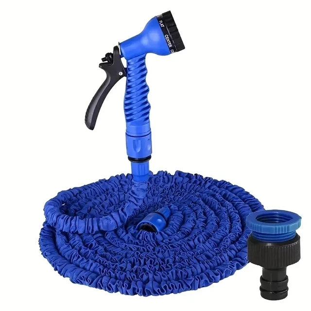 Expandable High-Pressure Garden Hose with Spray Gun